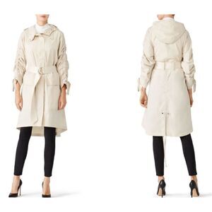 Elizabeth and James Bowery Oversize Jacket Trench Cream Size Medium NO BELT